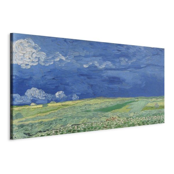Canvas Print - Wheatfield under Thunderclouds