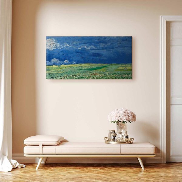 Canvas Print - Wheatfield under Thunderclouds