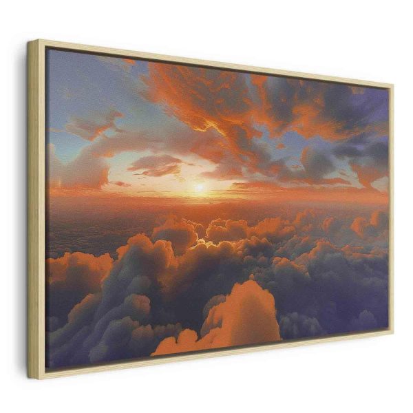 Canvas Print - When Dawn Tickles the Clouds: A Spectacle of Colors on the Morning Sky - Image 3