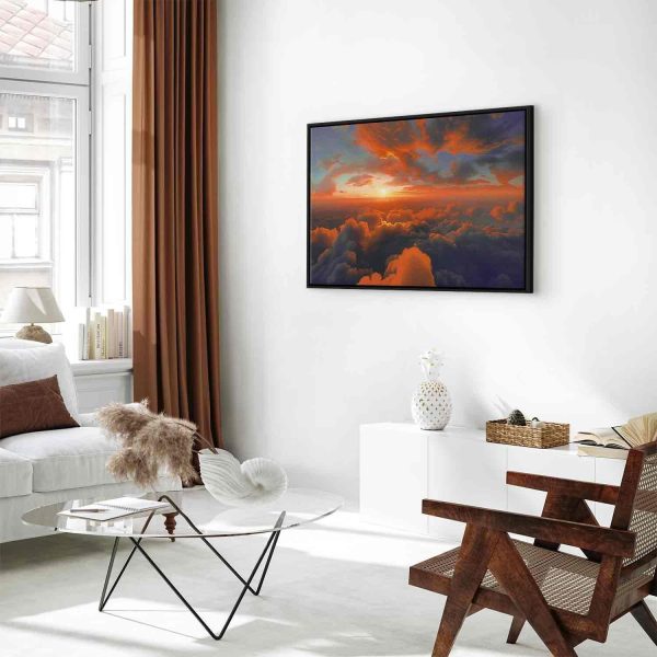 Canvas Print - When Dawn Tickles the Clouds: A Spectacle of Colors on the Morning Sky - Image 4