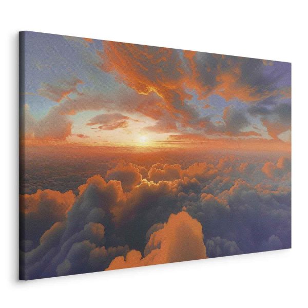Canvas Print - When Dawn Tickles the Clouds: A Spectacle of Colors on the Morning Sky - Image 2