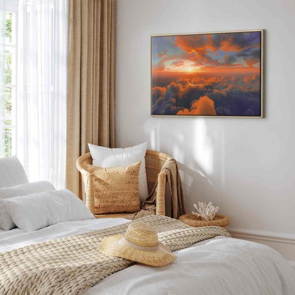 Canvas Print - When Dawn Tickles the Clouds: A Spectacle of Colors on the Morning Sky - Image 11