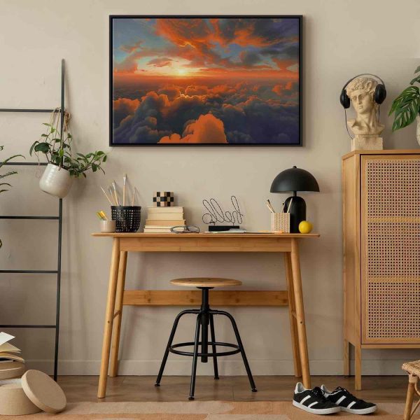 Canvas Print - When Dawn Tickles the Clouds: A Spectacle of Colors on the Morning Sky - Image 12
