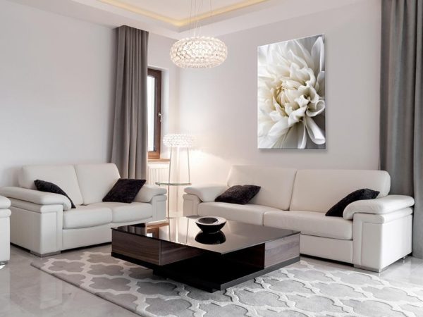 Canvas Print - White Dahlia