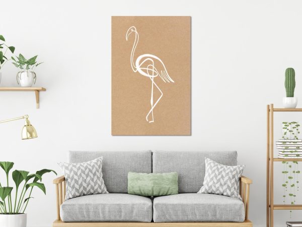 Canvas Print - White Flamingo (1 Part) Vertical