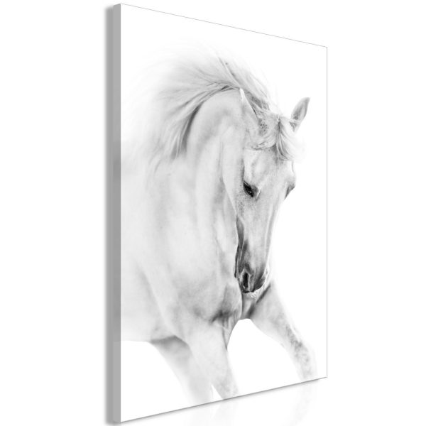Canvas Print - White Horse (1 Part) Vertical - Image 2
