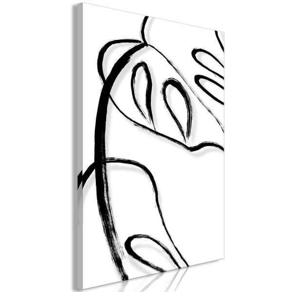 Canvas Print - White Monstera (1 Part) Vertical