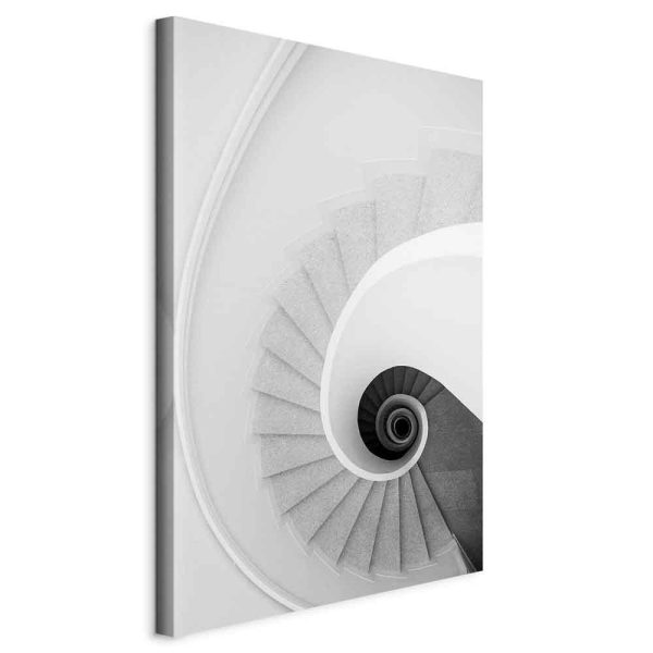 Canvas Print - White Stairs (1 Part) Vertical