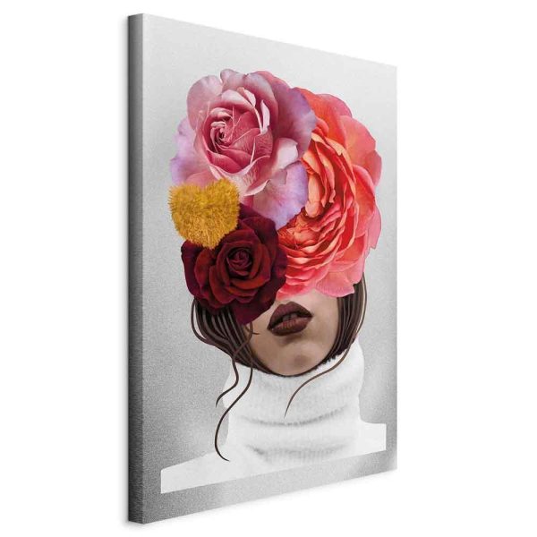 Canvas Print - White Turtleneck (1 Part) Vertical