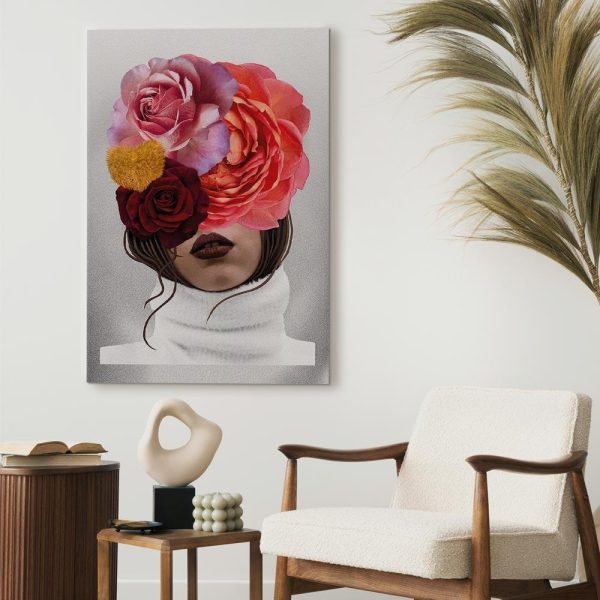 Canvas Print - White Turtleneck (1 Part) Vertical
