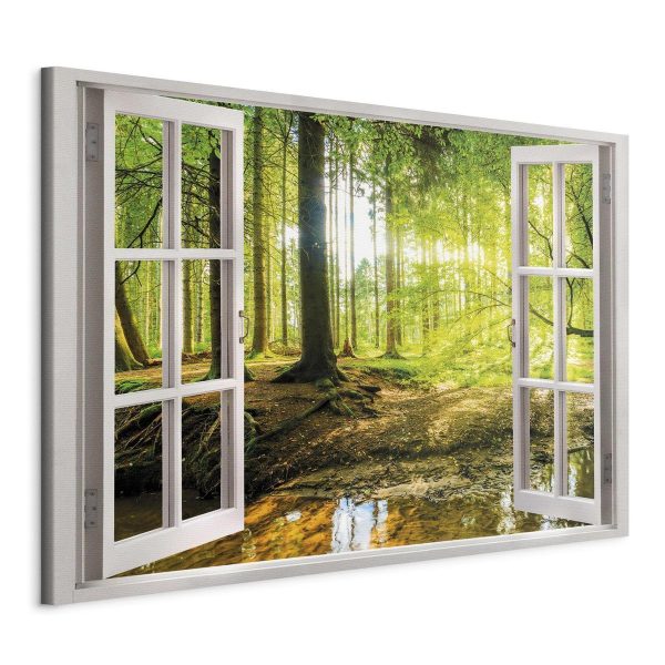 Canvas Print - Window: View on Forest