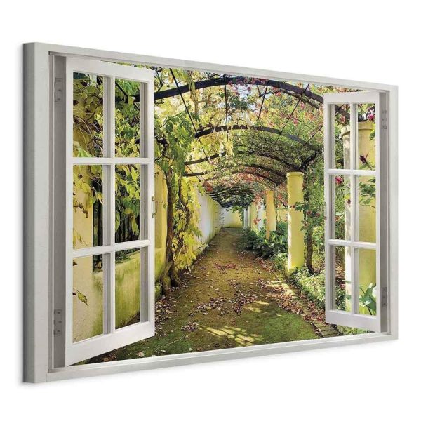 Canvas Print - Window: View on Pergola