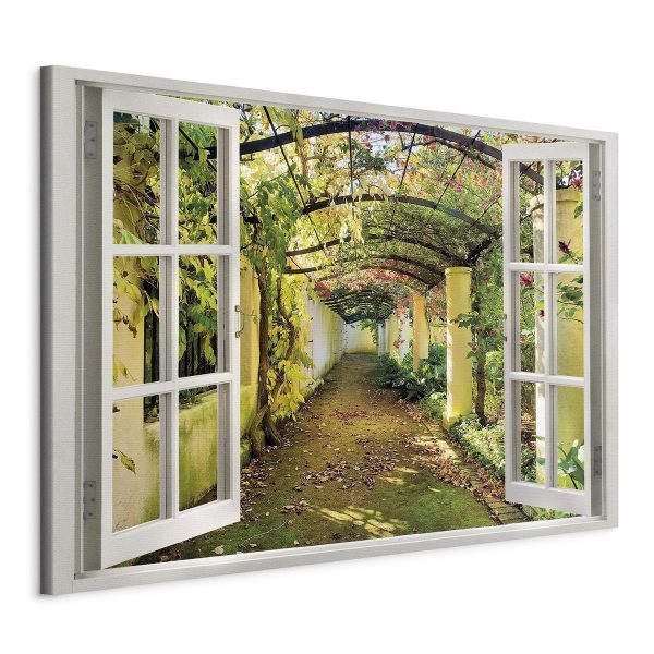Canvas Print - Window: View on Pergola