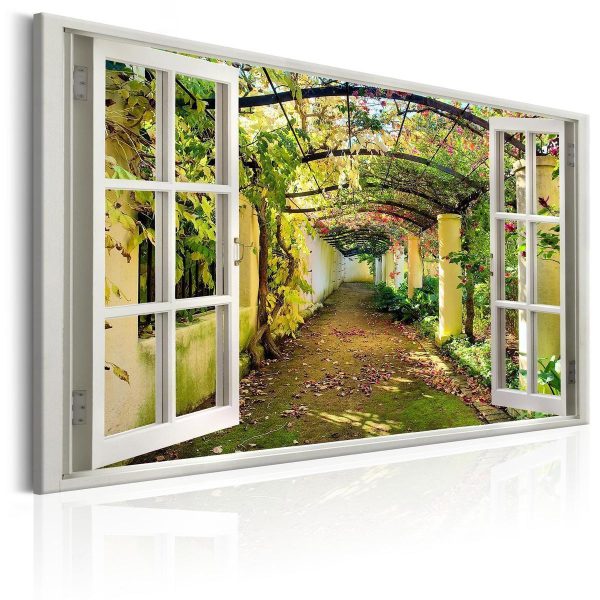 Canvas Print - Window: View on Pergola