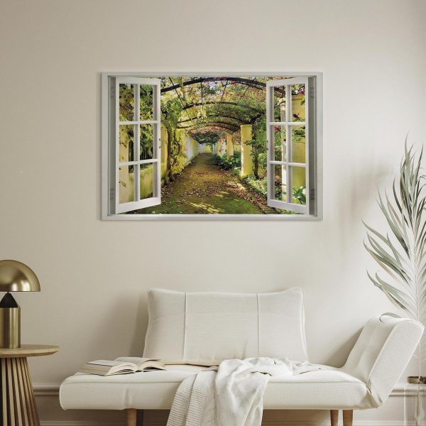 Canvas Print - Window: View on Pergola