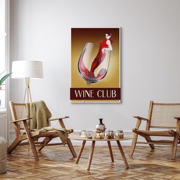 Canvas Print - Wine Club (1 Part) Vertical