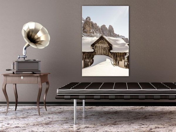 Canvas Print - Winter in the Dolomites (1 Part) Vertical - Image 2