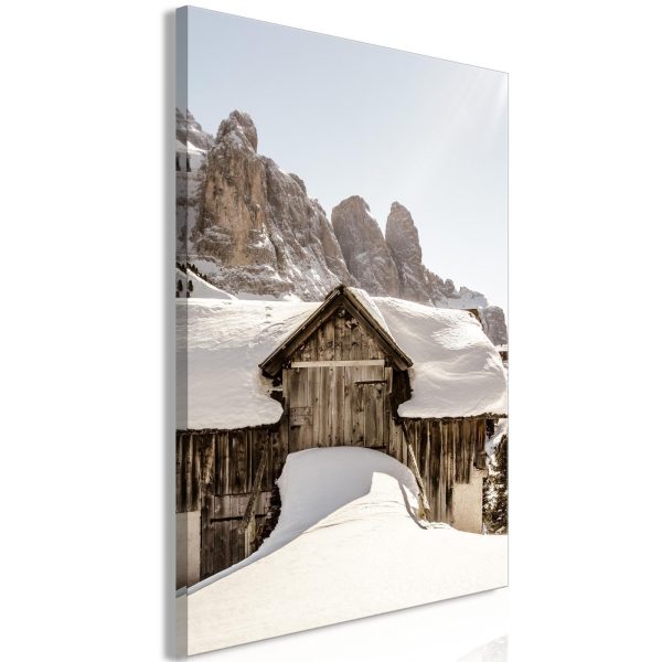Canvas Print - Winter in the Dolomites (1 Part) Vertical