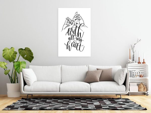 Canvas Print - With All My Heart (1 Part) Vertical - Image 2