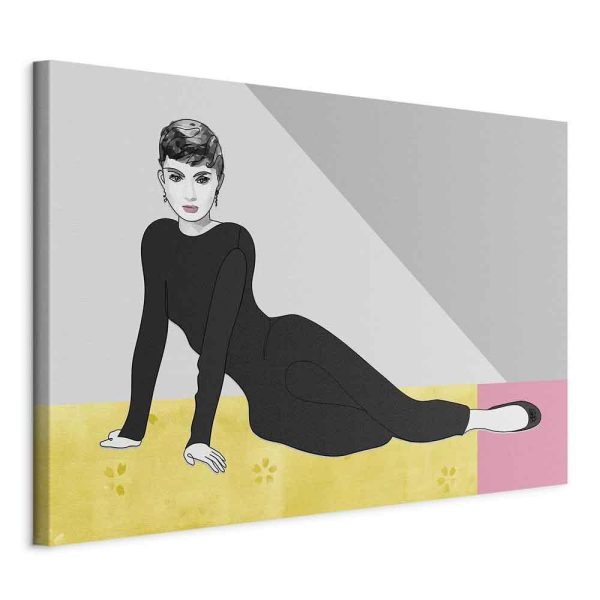 Canvas Print - Woman in Pastel Hue (1-part) - Film-Inspired Pop Art