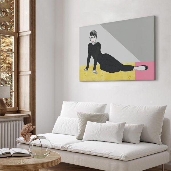 Canvas Print - Woman in Pastel Hue (1-part) - Film-Inspired Pop Art