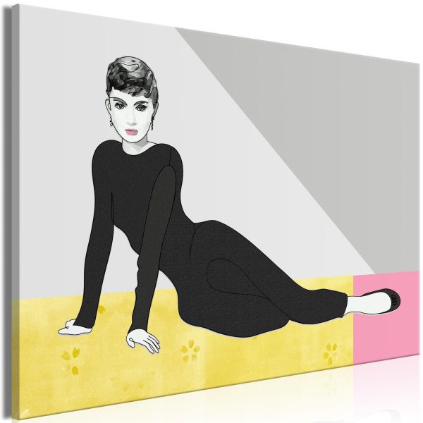Canvas Print - Woman in Pastel Hue (1-part) - Film-Inspired Pop Art