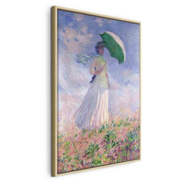 Canvas Print - Woman with a Parasol, facing right