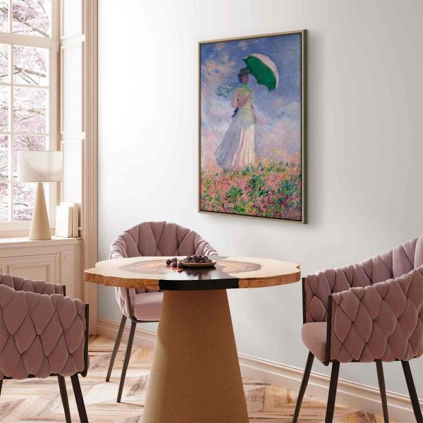 Canvas Print - Woman with a Parasol, facing right
