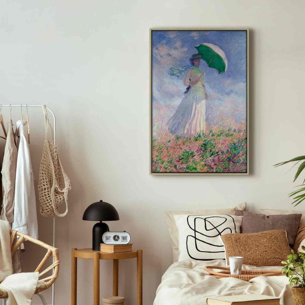 Canvas Print - Woman with a Parasol, facing right