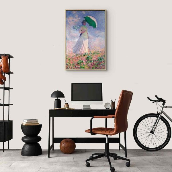 Canvas Print - Woman with a Parasol, facing right