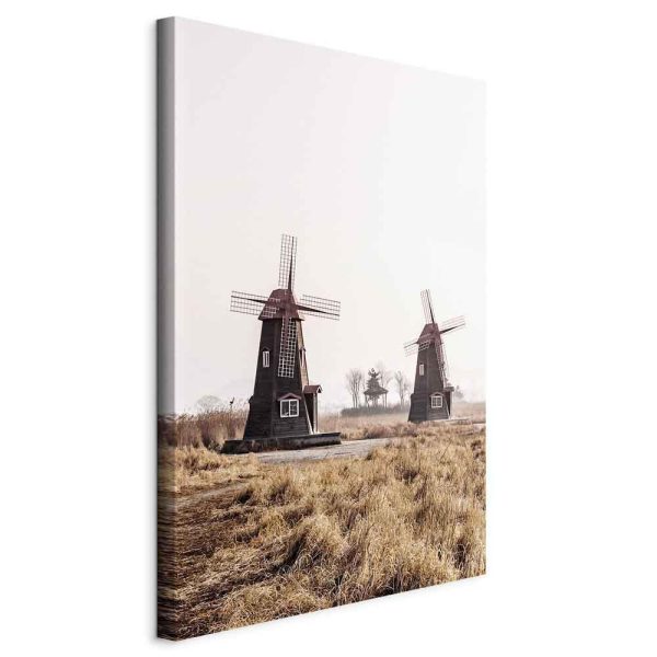 Canvas Print - Wooden Windmill (1 Part) Vertical