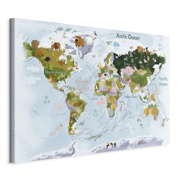Canvas Print - World Animals (1 Part) Wide