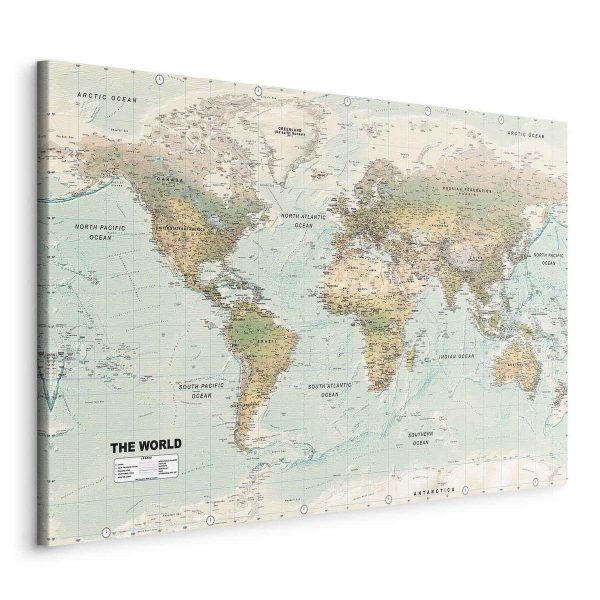Canvas Print - World Map: Beautiful World