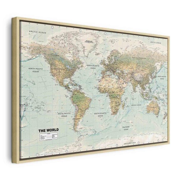 Canvas Print - World Map: Beautiful World