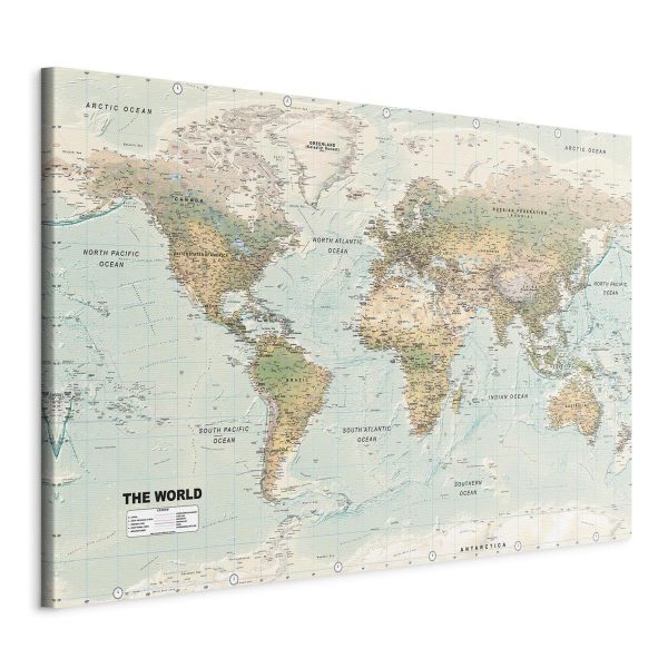 Canvas Print - World Map: Beautiful World