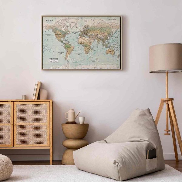 Canvas Print - World Map: Beautiful World