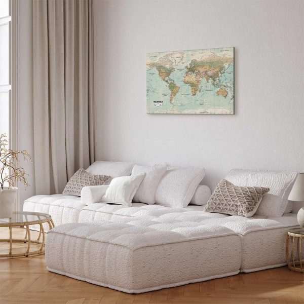 Canvas Print - World Map: Beautiful World