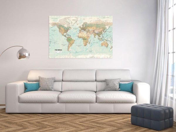Canvas Print - World Map: Beautiful World
