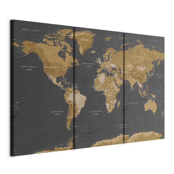 Canvas Print - World Map: Modern Aesthetics
