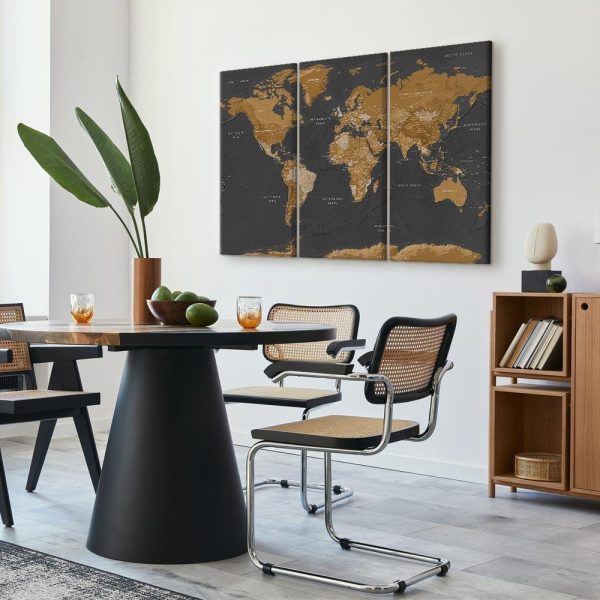 Canvas Print - World Map: Modern Aesthetics