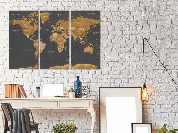 Canvas Print - World Map: Modern Aesthetics
