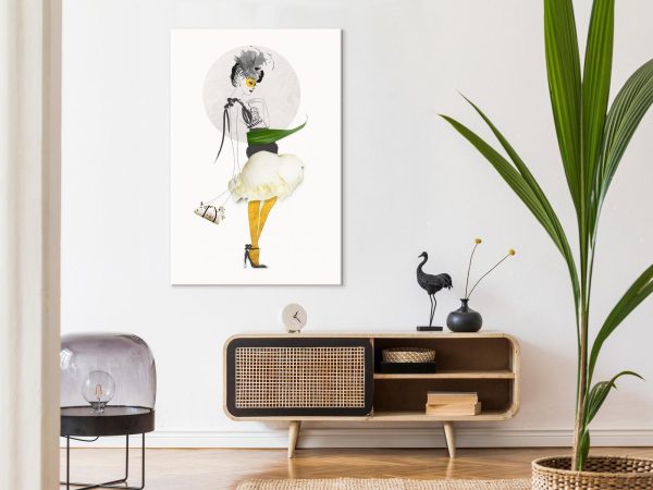 Canvas Print - Yellow Stocking (1 Part) Vertical - Image 2