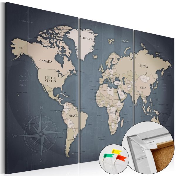 Decorative Pinboard - Anthracitic World