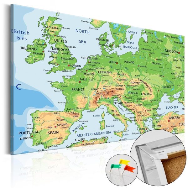 Decorative Pinboard - Europe