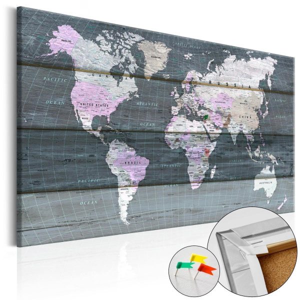Decorative Pinboard - Journey through the World