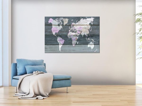 Decorative Pinboard - Journey through the World