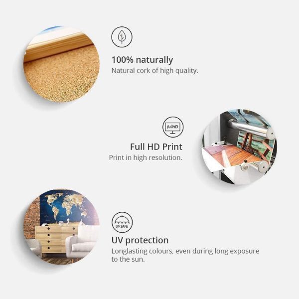 Decorative Pinboard - Modern World's Map