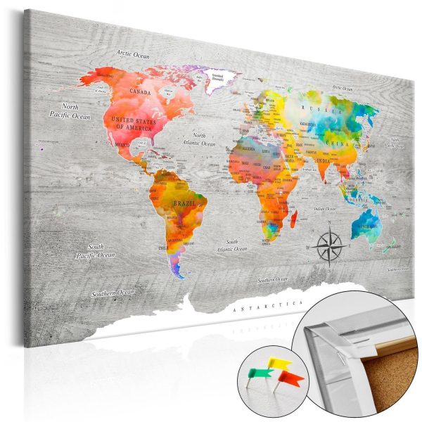 Decorative Pinboard - Multicolored Travels