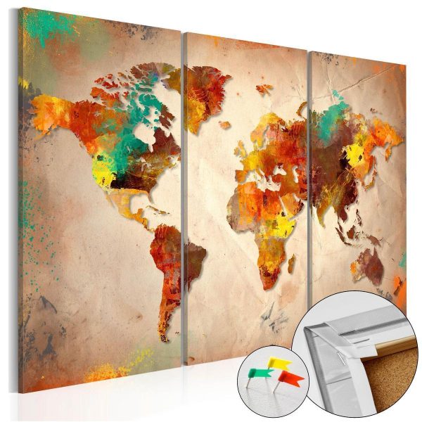 Decorative Pinboard - Painted World