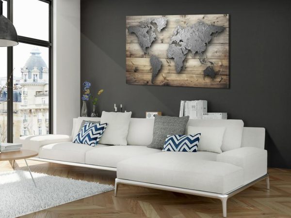 Decorative Pinboard - Silver World - Image 2